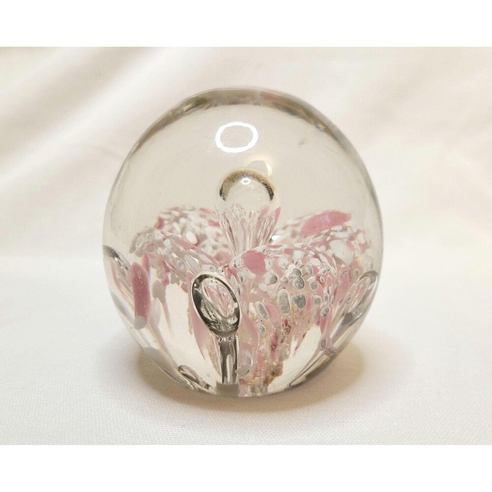 Pink Blown Glass Paperweight